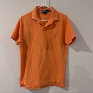 Polo Ralph Lauren Orange Pique Pima Cotton Men’s Polo Shirt Large